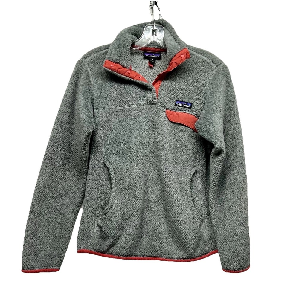 Patagonia Women's XS Re-Tool Snap Women's Grey Polyester Pullover (H9)